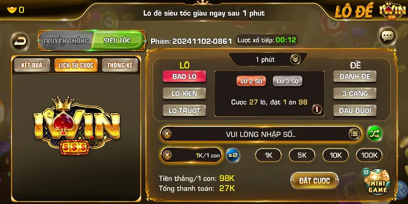 Đặc Điểm Nổi Bật Của Lô Đề Siêu Tốc Tại Iwin
