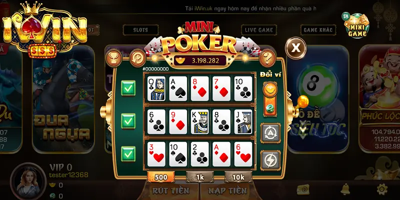 Tìm Kiếm Các Giải Đấu Mini Poker Tại Nhà Cái iwin 1 Mini Poker tại iwin